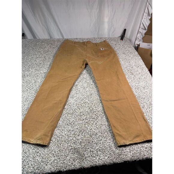 Carhartt Men's Relaxed Fit Cargo Pants Brown Size 38x30 Workwear - Picture 2 of 8